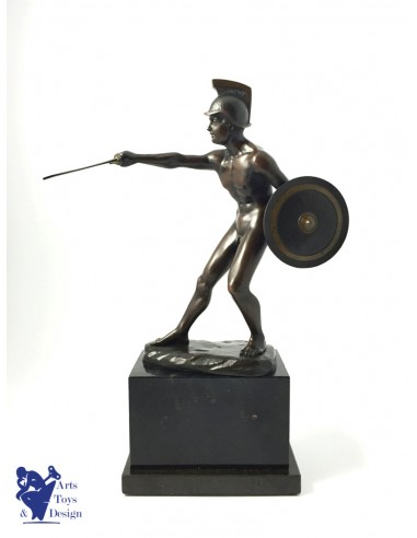 SPIRO SCHWALENBERG SCULPTURE BRONZE GLADIATEUR C.1898 d'Europe débarque