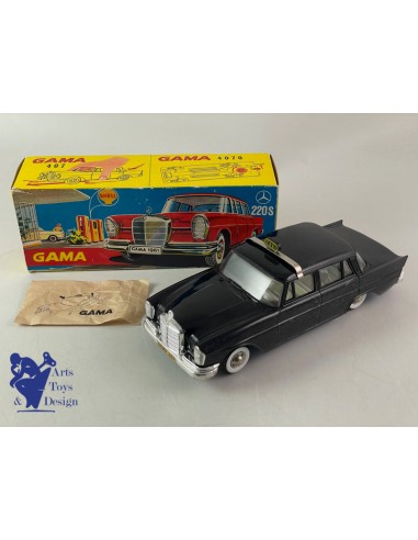 GAMA 407 MERCEDES 220S TAXI NOIR FRICTION VERS 1960 en linge