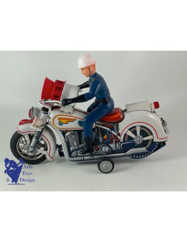 MODERN TOYS TM MASUDAYA JAPON MOTO POLICE SIRENE 29CM VERS 1960 plus qu'un jeu 