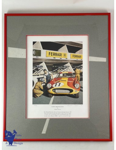 SIMON OWEN POUR LE PHOENIX SERIGRAPHIE FERRARI 250 GT LE MANS 1959 pas cher chine