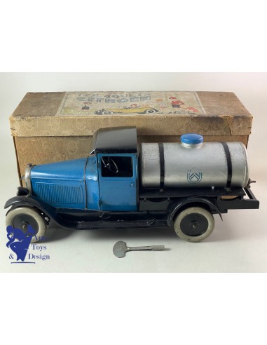 JOUET ANCIEN CITROEN REF 73 CAMION C4 CITERNE BLEU 1/10° VERS 1931 Les êtres humains sont 