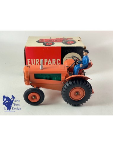 JOUET ANCIEN CIJ 8/52 TRES RARE TRACTEUR ELECTRIQUE ORANGE / VERT AU 1/10° 1960 2024