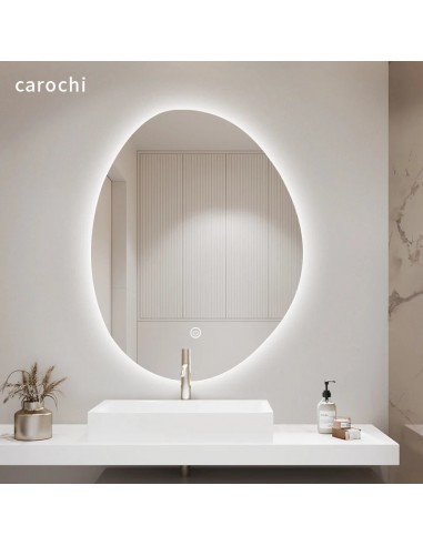 Miroirs Décoratifs de Salle de Bain - Miroir Adhésif avec Lumière pour Décoration Intérieure les ctes