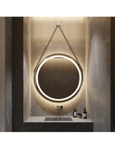 Miroir Mural Rond Style Moderne avec LED | Miroir de Maquillage Suspendu avec Éclairage de France