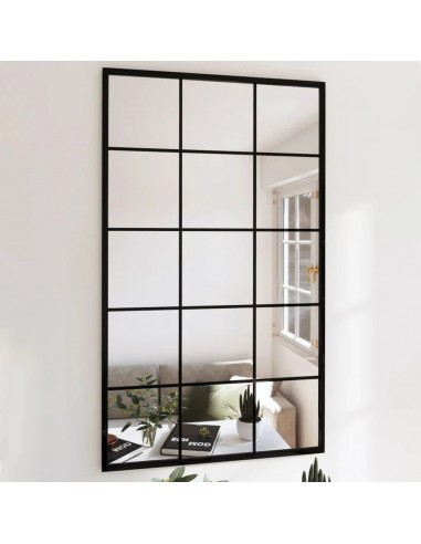 Black wall mirror 100x60 cm metal home decoration wall decal living room decoration destockage