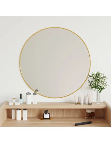 Golden Wall Mirror Ø 60 cm round interior decoration wall decal living room decoration Vous souhaitez 