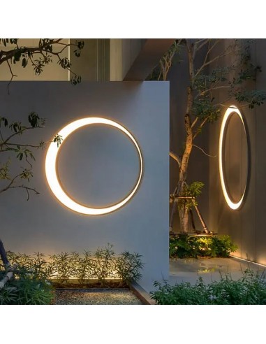 Appliques murales extérieures avec led rond gris étanche éclairage de jardin meilleur choix