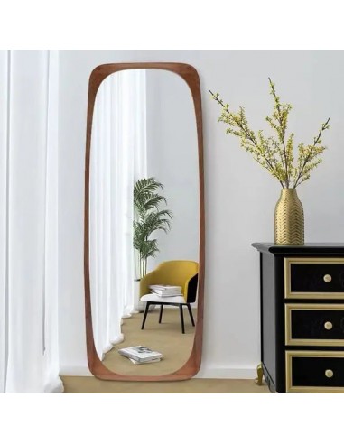 Grand miroir en bois avec cadre en noyer 50% de réduction en Octobre 2024