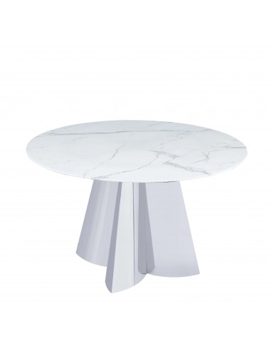 TABLE CAPUCINE DORÉ MARBRE BLANC solde