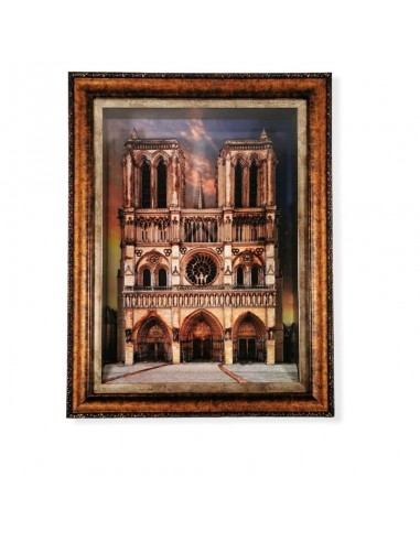 Tableau Artisanal Notre-Dame de Paris en Relief Papier 3D la colonne vertébrale