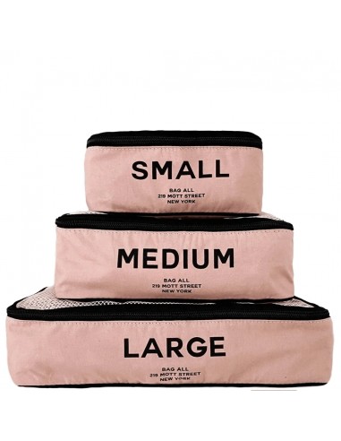 Cotton Packing Cubes, Print, 3-pack Pink/Blush Venez acheter