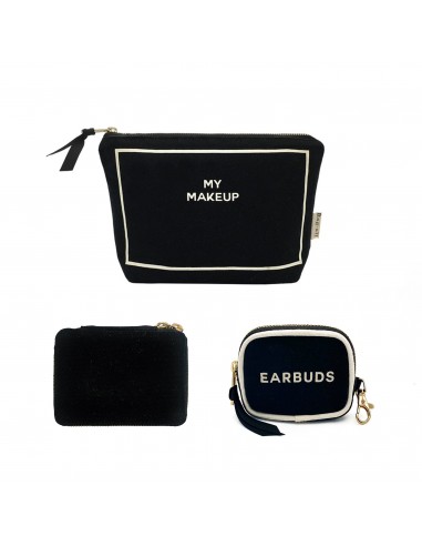 Handbag Organizer Trio: Trinket, Makeup & Earbud Cases, Black Amélioration de cerveau avec