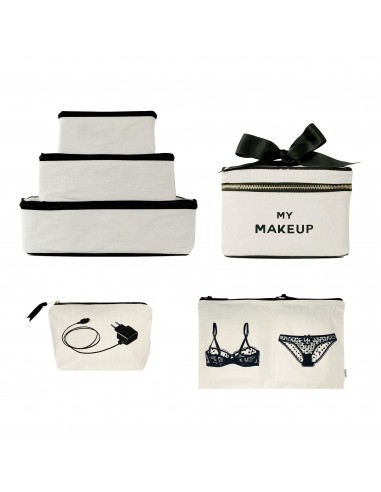 Travel Glam 4-Pack: Organize, Lingerie, Makeup & Tech, Cream paiement sécurisé