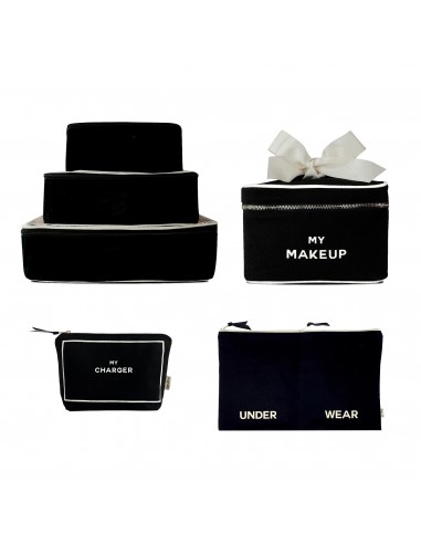 Travel Glam 4-Pack : Organiser, Lingerie, Maquillage et Tech, Noir votre restaurant rapide dans 