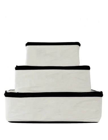 Cotton Packing Cubes, 3-pack Cream Voir les baskets