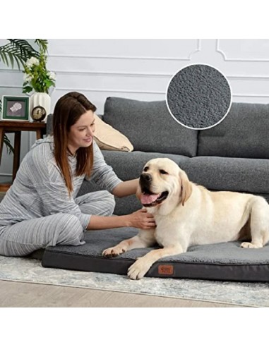 Coussin chien exterieur gris en mousse pas cher 