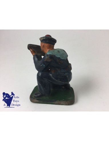 JRD FRANCE VERS 1935 FIGURINE SOLDAT MARIN TIRANT AU FUSIL A GENOU  H 7.5CM 2 pas cher