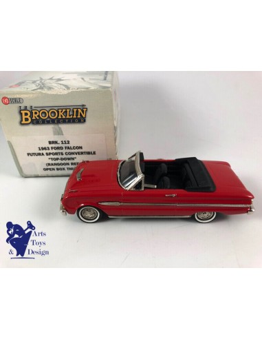 1/43 BROOKLIN 112 FORD FALCON FUTURA SPORTS CONVERTIBLE 1963 RANGOON RED pas cher 