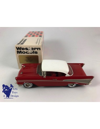 1/43 WESTERN MODELS REF WMS44 CHEVROLET BEL AIR 1957 WHITE & RED ouvre sa boutique