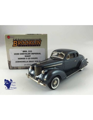 1/43 BROOKLIN 211 CHRYSLER IMPERIAL EIGHT SERIES C-19 COUPE 1938 GRAY POLY livraison et retour toujours gratuits