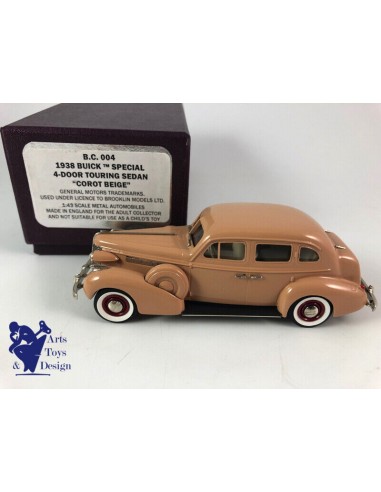 1/43 BROOKLIN BC 004 BUICK SPECIAL 4 DOOR TOURING SEDAN 1938 COROT BEIGE de l' environnement