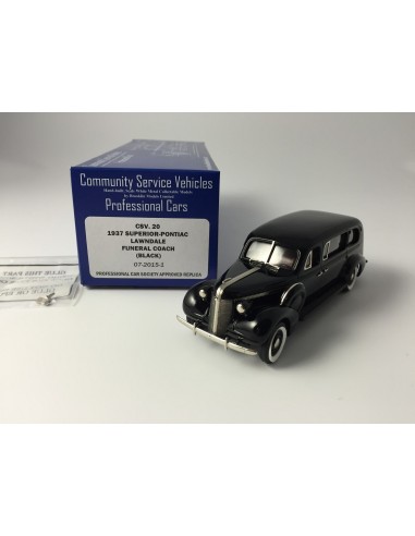 1/43 BROOKLIN CSV 20 SUPERIOR PONTIAC LAWNDALE FUNERAL COACH 1937 BLACK acheter en ligne