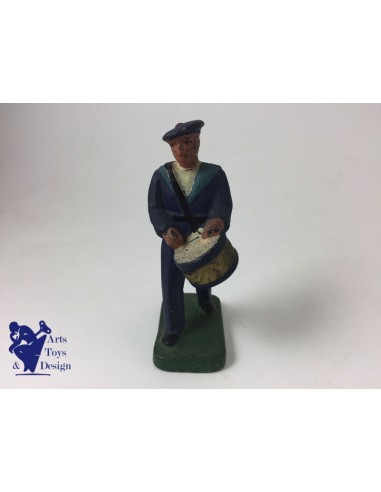 JRD FRANCE VERS 1935 FIGURINE SOLDAT MARIN MARCHANT AV TAMBOUR H 9.5CM d'Europe débarque