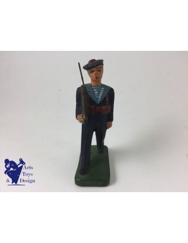 JRD FRANCE VERS 1935 FIGURINE SOLDAT MARIN MARCHANT AV FUSIL H 9.5CM vente chaude votre 