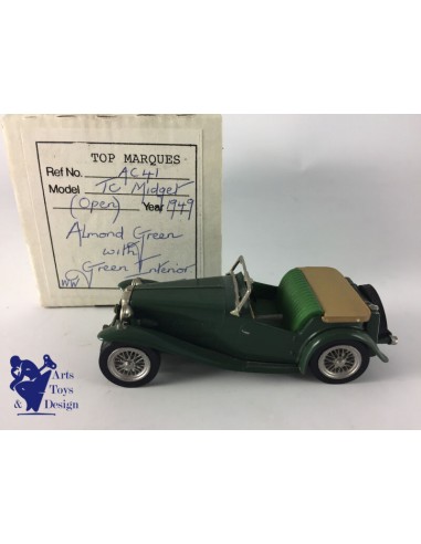 1/43 TOP MARQUES REF AC41 MG TC MIDGET OPEN 1949 GREEN WITH GREEN INTERIOR outlet