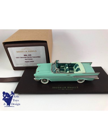 1/43 BROOKLIN 229 CHEVROLET BEL AIR CONVERTIBLE 1957 SURF GREEN ou a consommer sur place