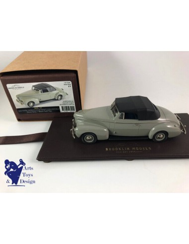 1/43 BROOKLIN BML 31 NASH AMBASSADOR EIGHT CONVERTIBLE 1940 GRAY BLACK SOFT TOP brillant des détails fins