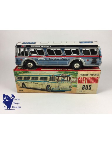 JOUET ANCIEN ICHIMURA JAPAN AUTOCAR TOLE GREYHOUND FRICTION 26CM C.1960 AV BOITE 50% de réduction en Octobre 2024