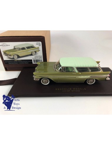 1/43 BROOKLIN 227X PONTIAC SAFARI 2 DOOR STATION WAGON 1957 2 TONE GREEN des créatures d'habitude