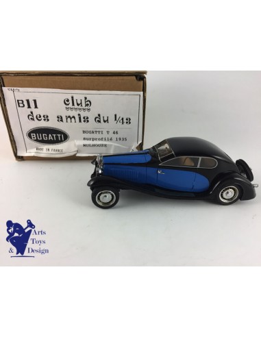 1/43 CLUB AMIS DU 1/43 B11 BUGATTI T 46 SURPROFILE 1935 MULHOUSE NOIR ET BLEU en ligne