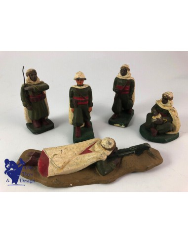 JOUET ANCIEN JRD FIGURINES LOT DE 5 SPAHIS DONT OFFICIER H 9CM VERS 1930 Venez découvrir notre 