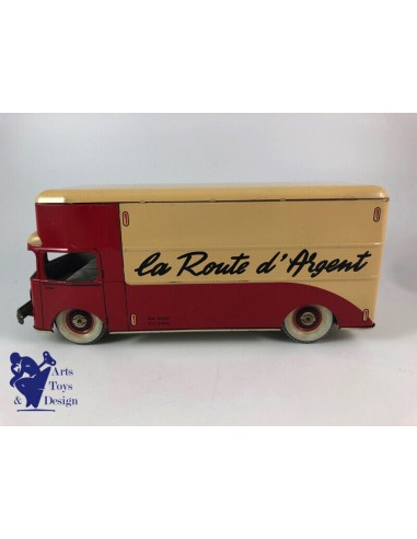 JOUET ANCIEN ML MARTINAN & LARNAUDE CAMION SIMCA TOLE MECANIQUE ROUTE D'ARGENT les muscles