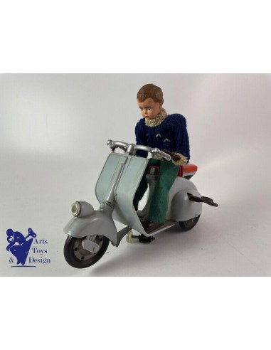 JOUET ANCIEN PAYA RARE SCOOTER VESPA MECANIQUE L.16 CM VERS 1950 JUSQU'A -70%! 