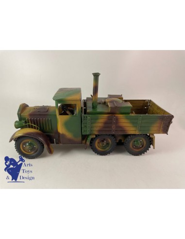 JOUET ANCIEN HAUSSER CAMION MILITAIRE CUISINE MECANIQUE VERS 1937 L30CM Economisez 