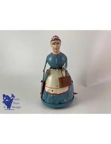 JOUET ANCIEN GUNTHERMANN FEMME AU PARAPLUIE MECANIQUE VERS 1910 H 17CM de l' environnement