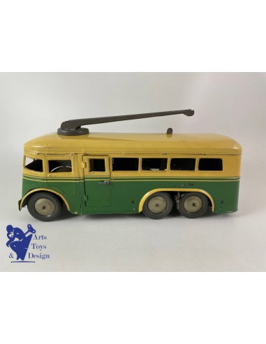 JOUET ANCIEN JOUSTRA AUTOCAR TROLLEY MECANIQUE VERS 1950 L 30CM Découvrez la collection