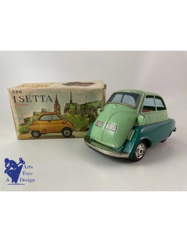 JOUET ANCIEN BANDAI REF 588 ISETTA FRICTION JAPON VERS 1960 L 17CM sur le site 