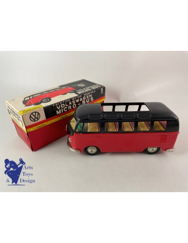 JOUET ANCIEN BANDAI CRAGSTAN VW COMBI MICRO BUS FRICTION VERS 1960 20CM Comment ça marche